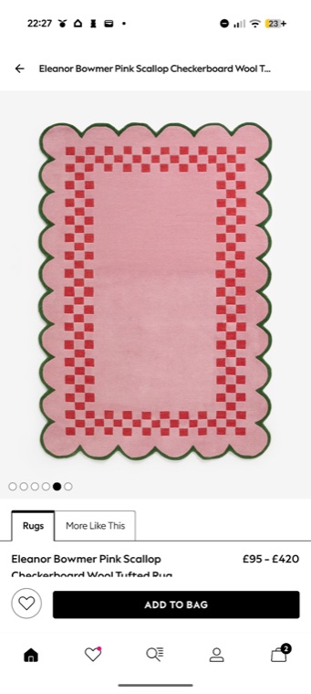 Rug: a phone screenshot of the shop's page